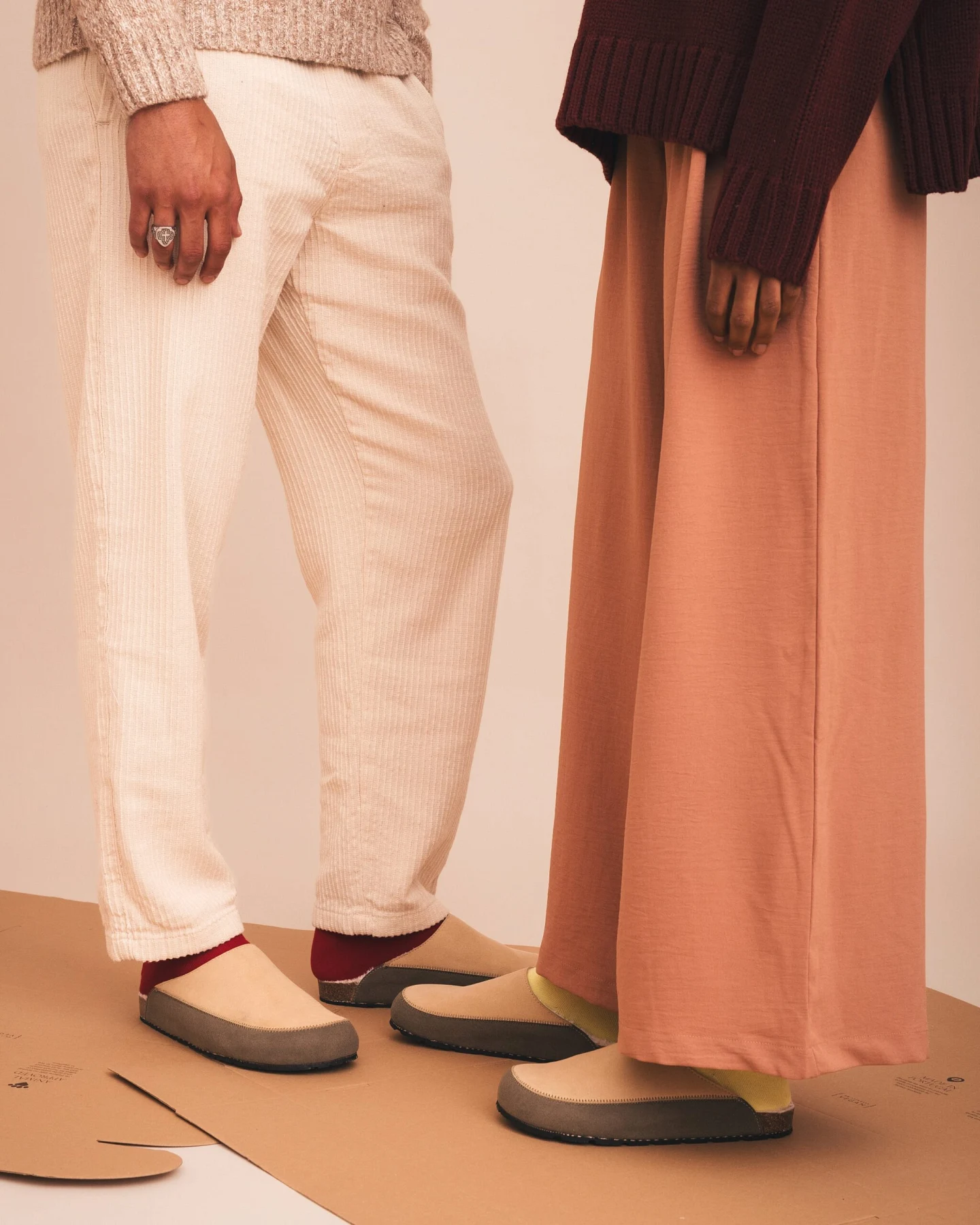 NAE Herren vegan Hausschuhe Suva Beige – Ansicht 2