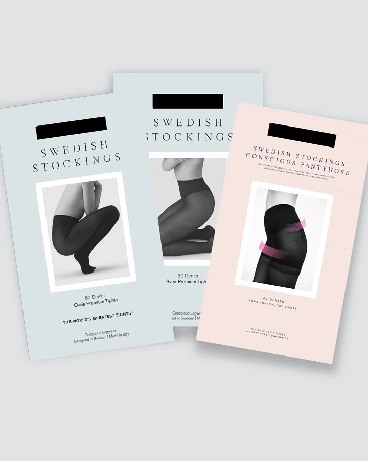 Swedish Stockings Damen vegan Set Strumpfhose Olivia Svea Anna Schwarz