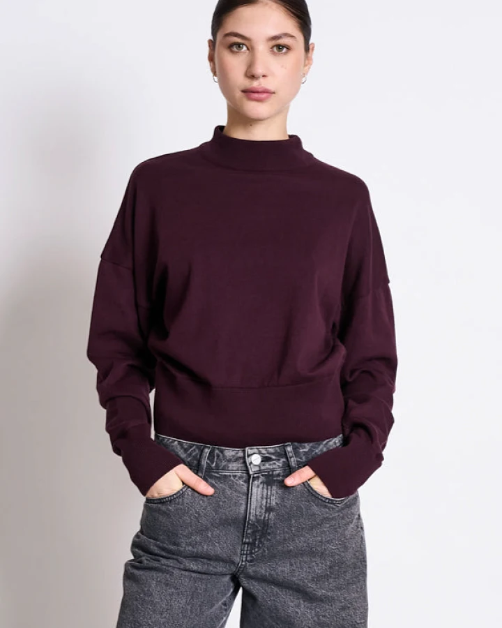 JAN 'N JUNE Damen vegan Jumper Yin Cherry Lacquer