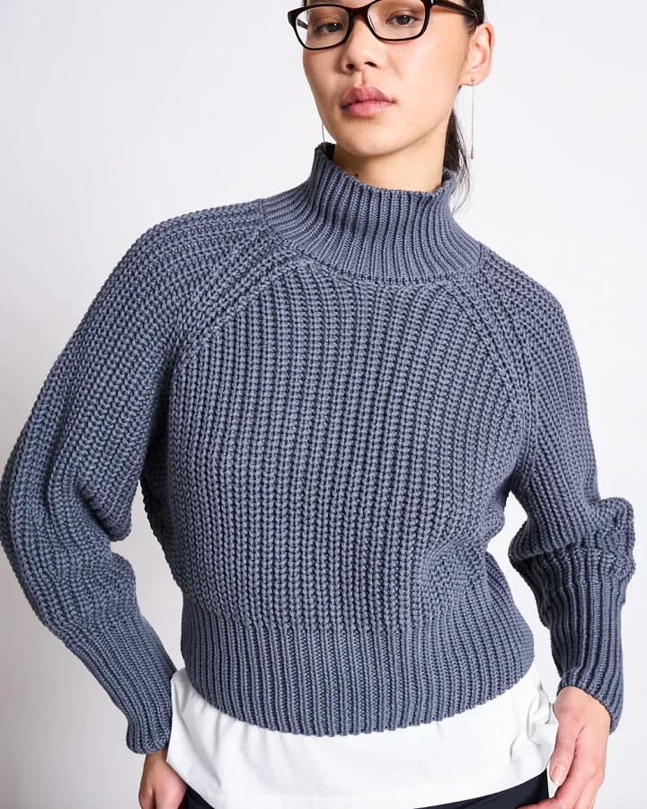 JAN 'N JUNE Damen vegan Pullover Ola Turbulence Grau