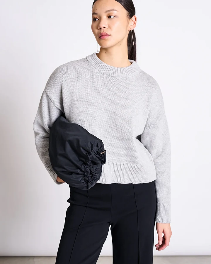 JAN 'N JUNE Damen vegan Pullover Yagmur Hellgrau