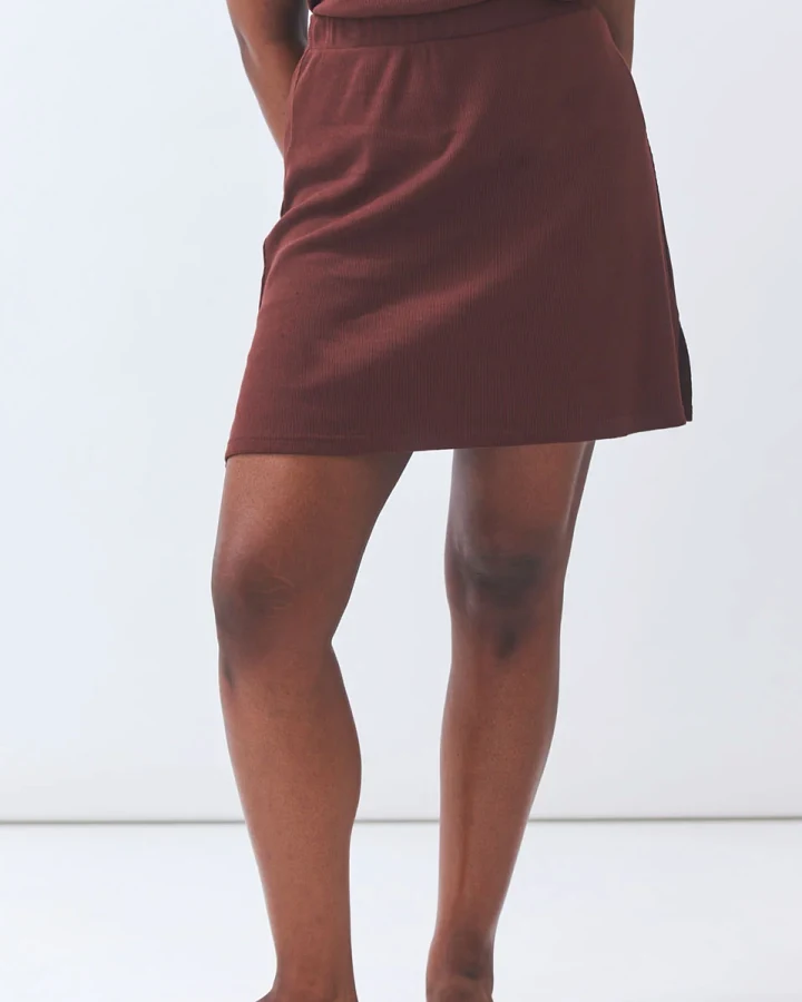 Baìge the Label Damen vegan Minirock Bay Dark Chocolate