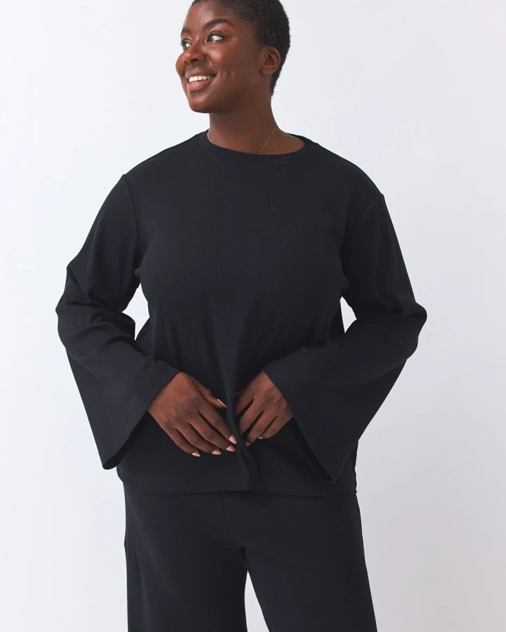 Baìge the Label Damen vegan Sweatshirt Oversized Biani Schwarz