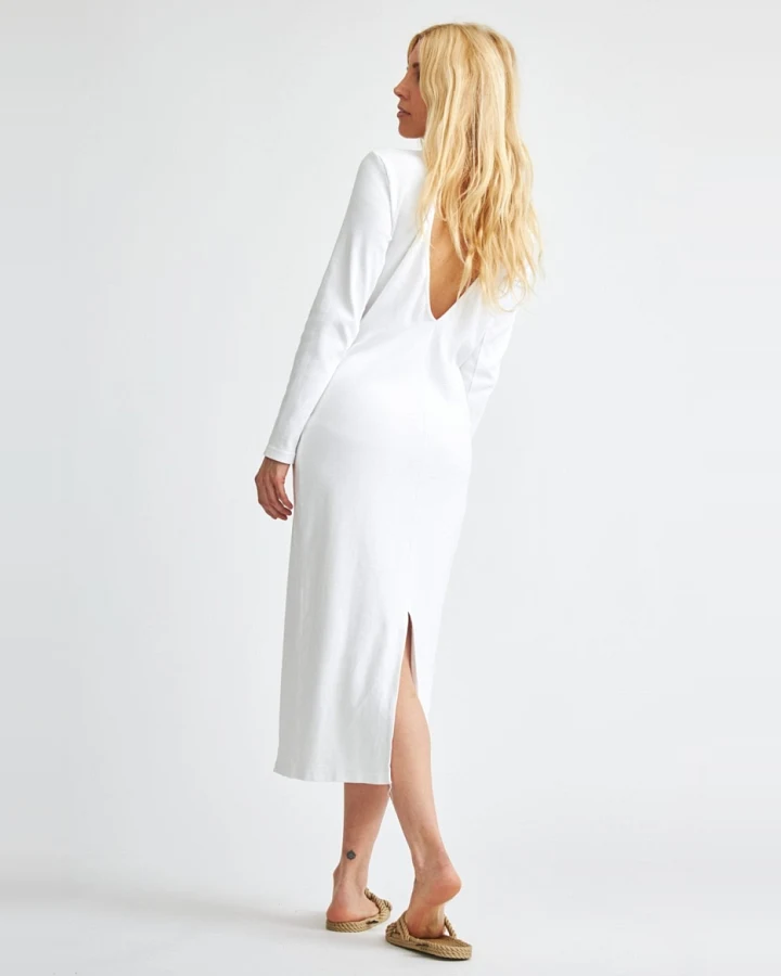 Baìge the Label Damen vegan Kleid Bina Weiß