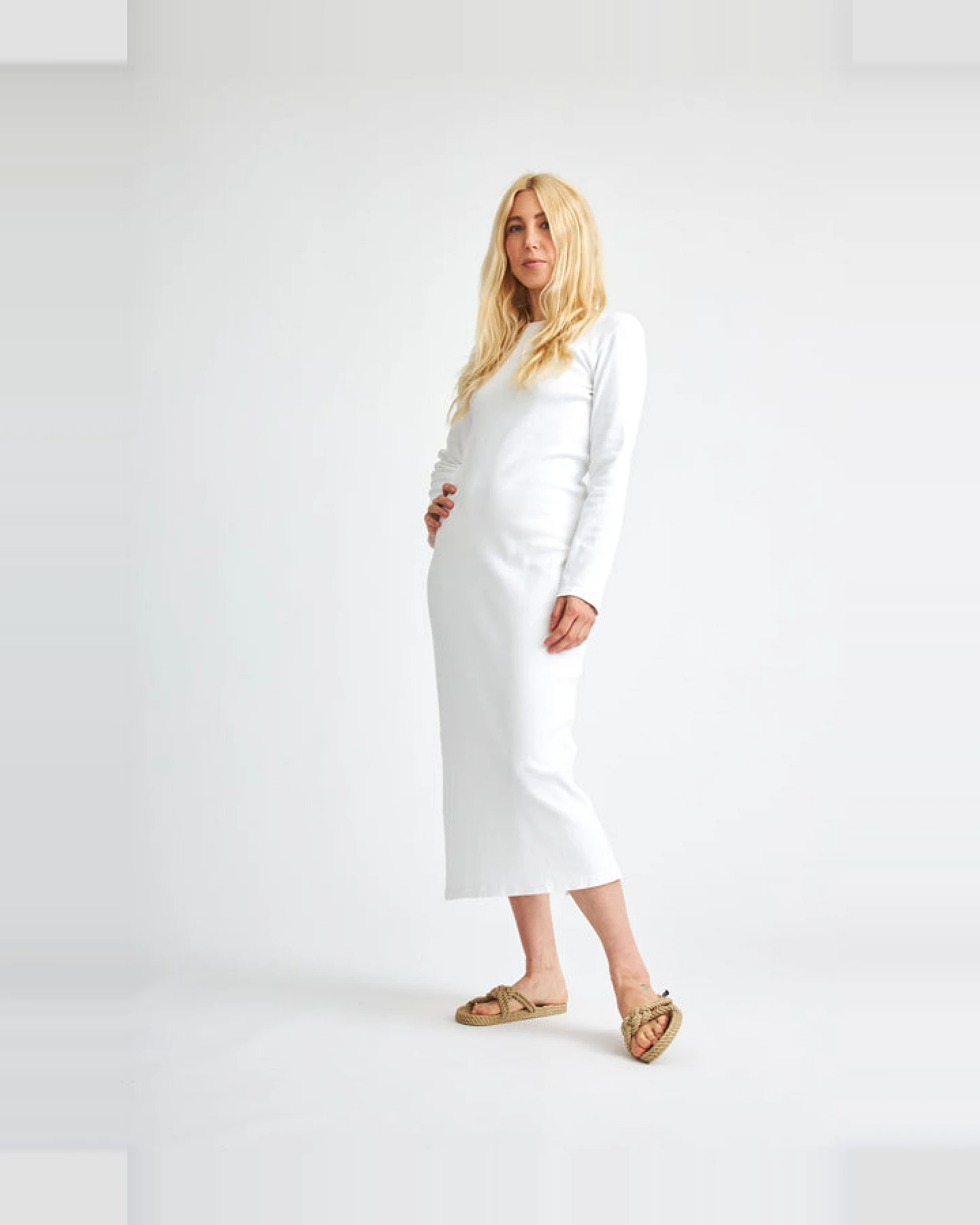 Baìge the Label Damen vegan Kleid Bina Weiß – Ansicht 2