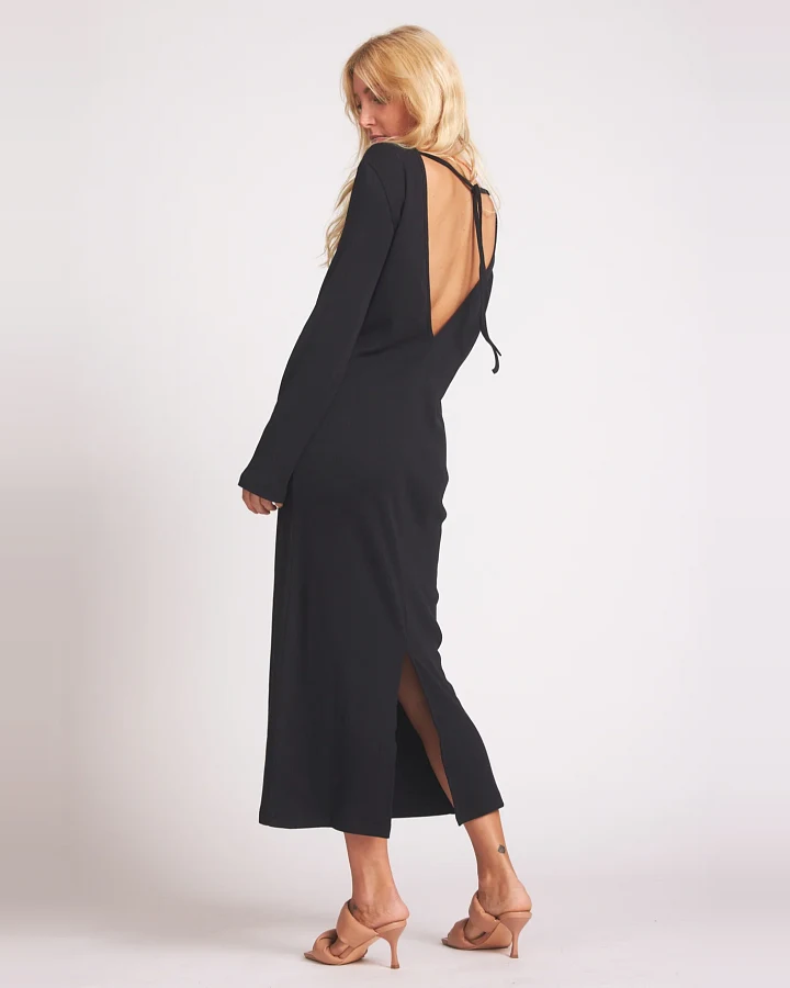 Baìge the Label Damen vegan Kleid Bina Schwarz