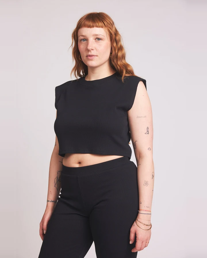 Baìge the Label Damen vegan Crop Top Bridget Schwarz