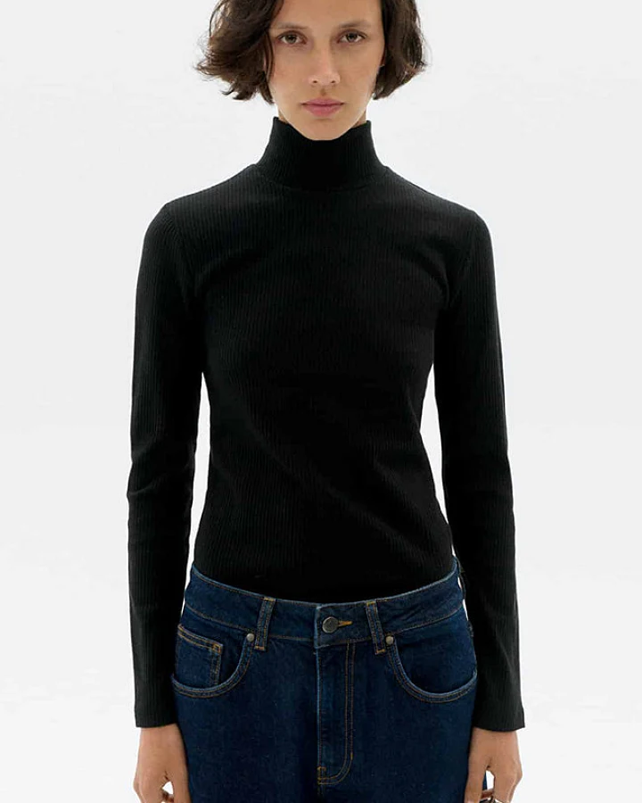 Thinking MU Damen vegan Top Aine Schwarz