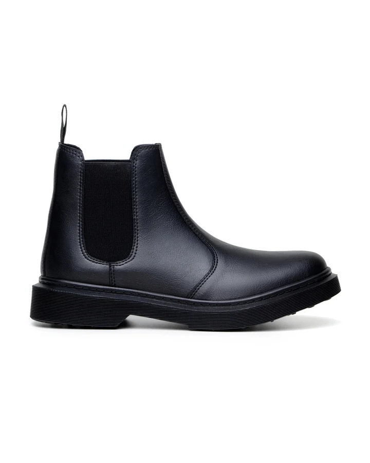 Green Laces Herren vegan Chelsea Boots Schwarz
