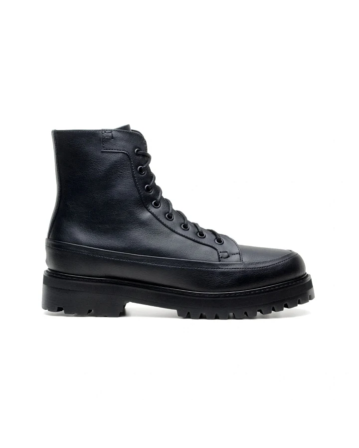 Green Laces Herren vegan Stiefel Lace-Up Ingmar Schwarz