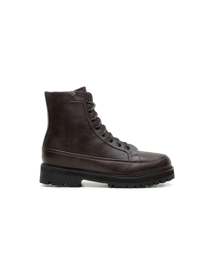 Green Laces Herren vegan Stiefel Lace-Up Ingmar Espresso Dunkelbraun