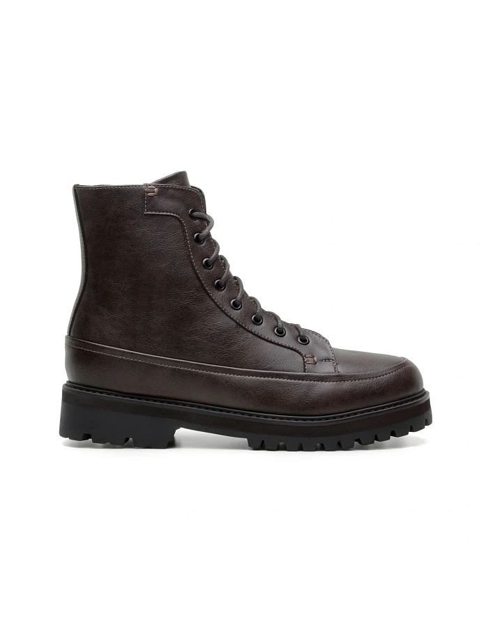 Green Laces Herren vegan Stiefel Lace-Up Ingmar Espresso Dunkelbraun
