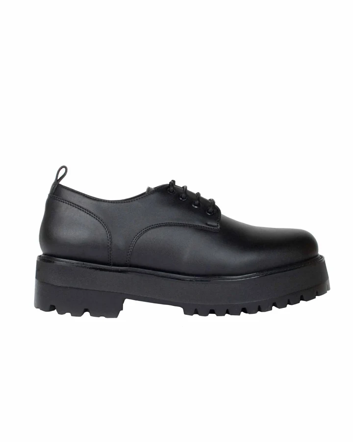 Green Laces Herren vegan Schuhe Derby Farah Chunky Schwarz