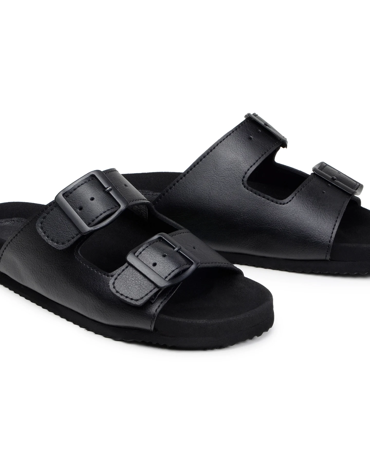Green Laces Herren vegan Sandalen Two Strap Truda Schwarz – Ansicht 2