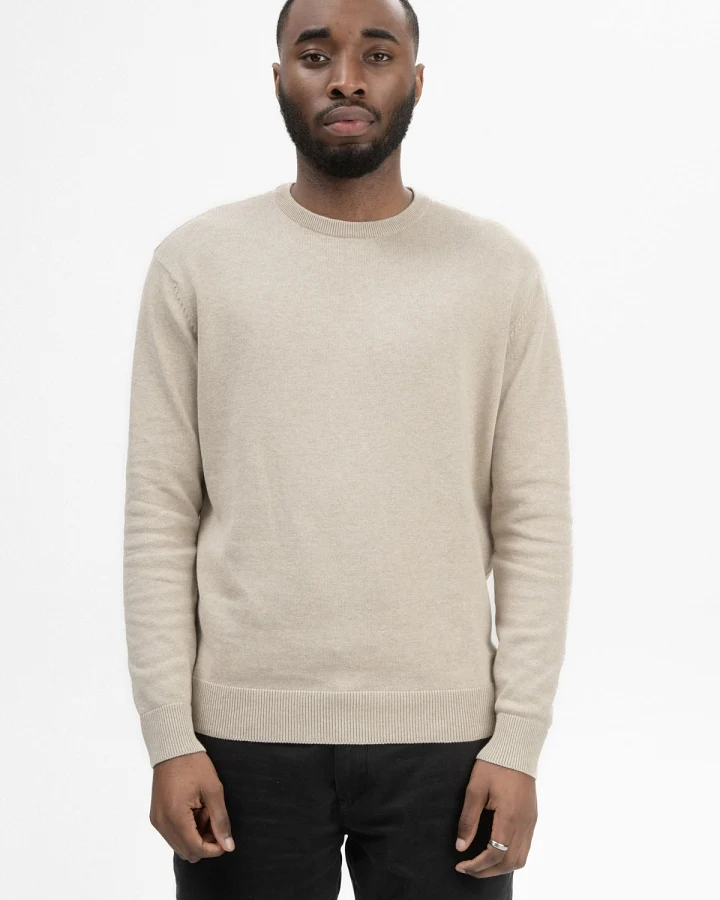 MELA Herren vegan Strickpullover Himal Pebble Melange