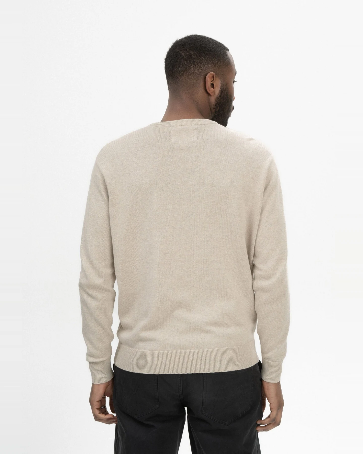 MELA Herren vegan Strickpullover Himal Pebble Melange – Ansicht 2