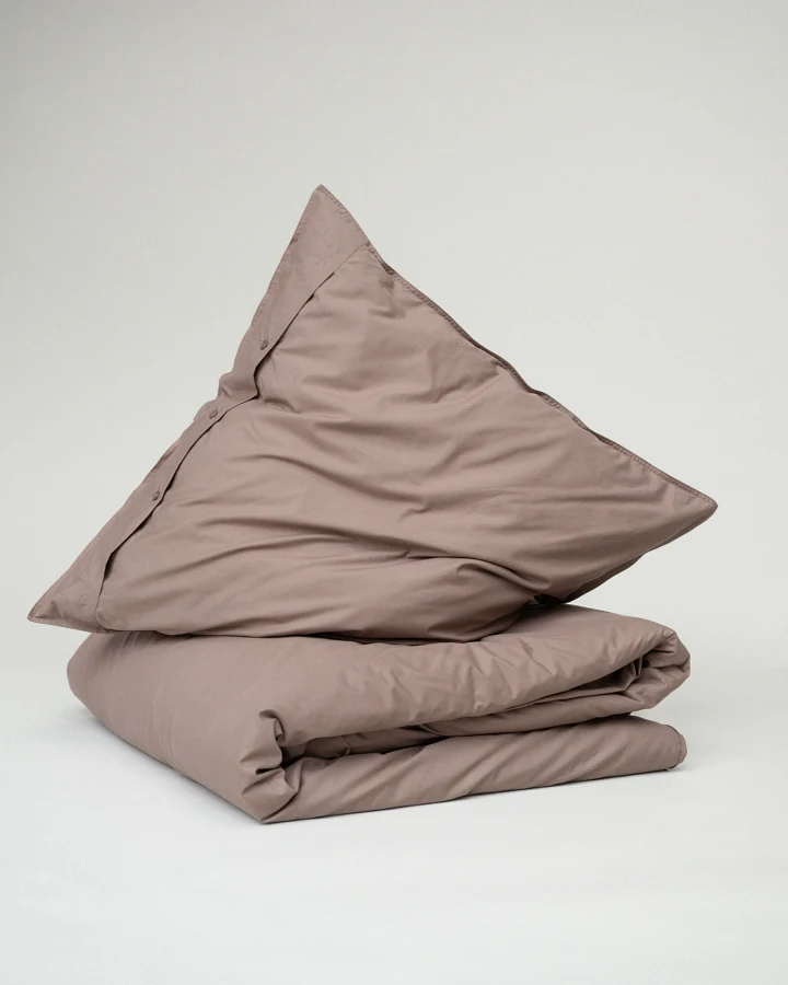 MELA unisex vegan Bettwäscheset Bhanu Perkal Mocha