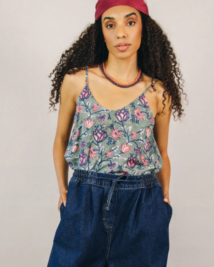 el.résidu Damen vegan Top Priyanka Teal Grün