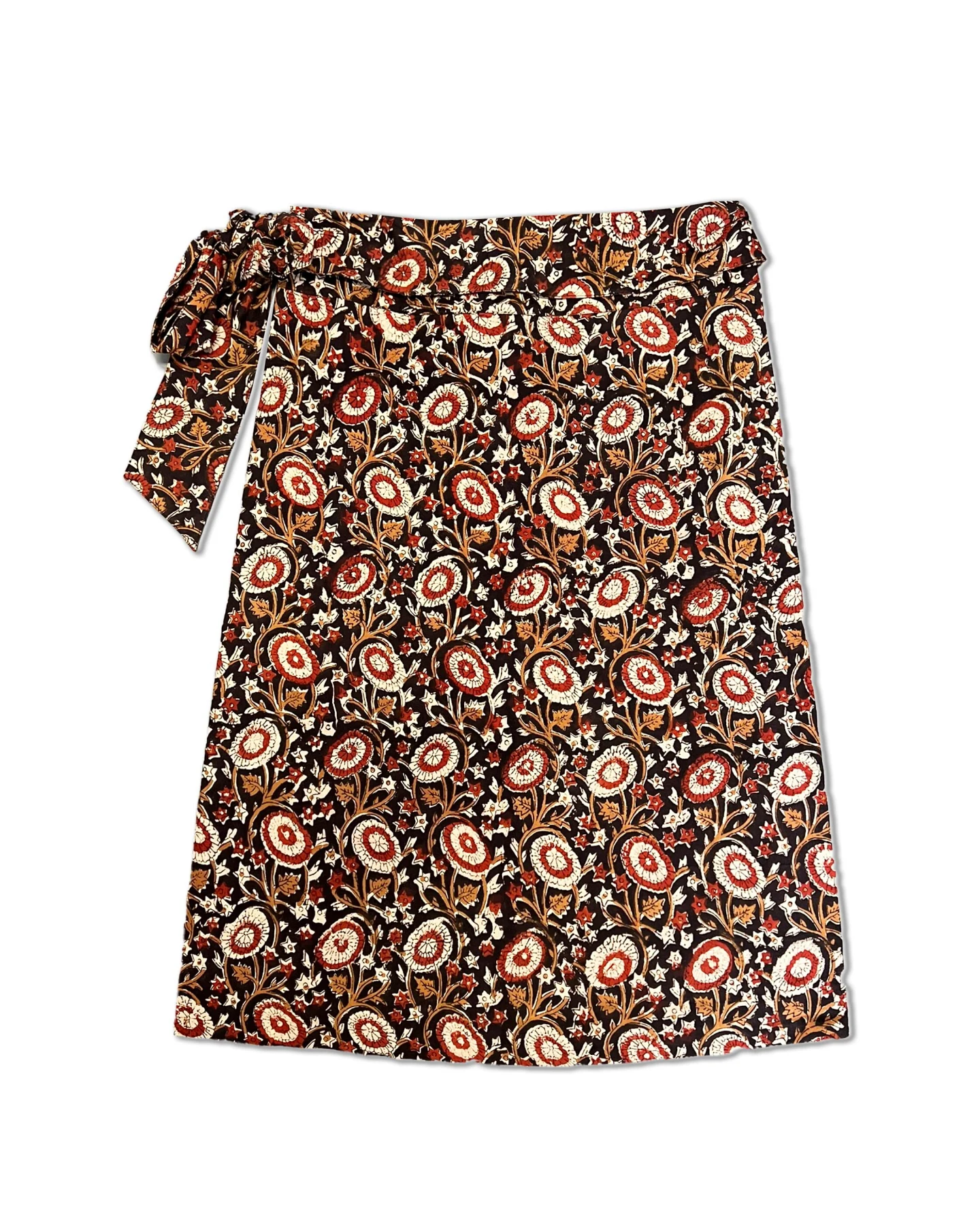 el.résidu Damen vegan Rock Amira Lang Schwarz/Creme – Ansicht 2