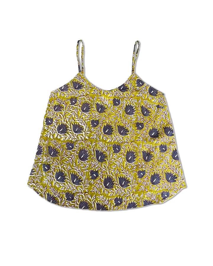 el.résidu Damen vegan Top Priyanka Grün/Violett