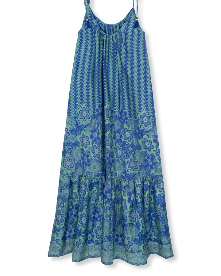 el.résidu Damen vegan Kleid Myra Blau