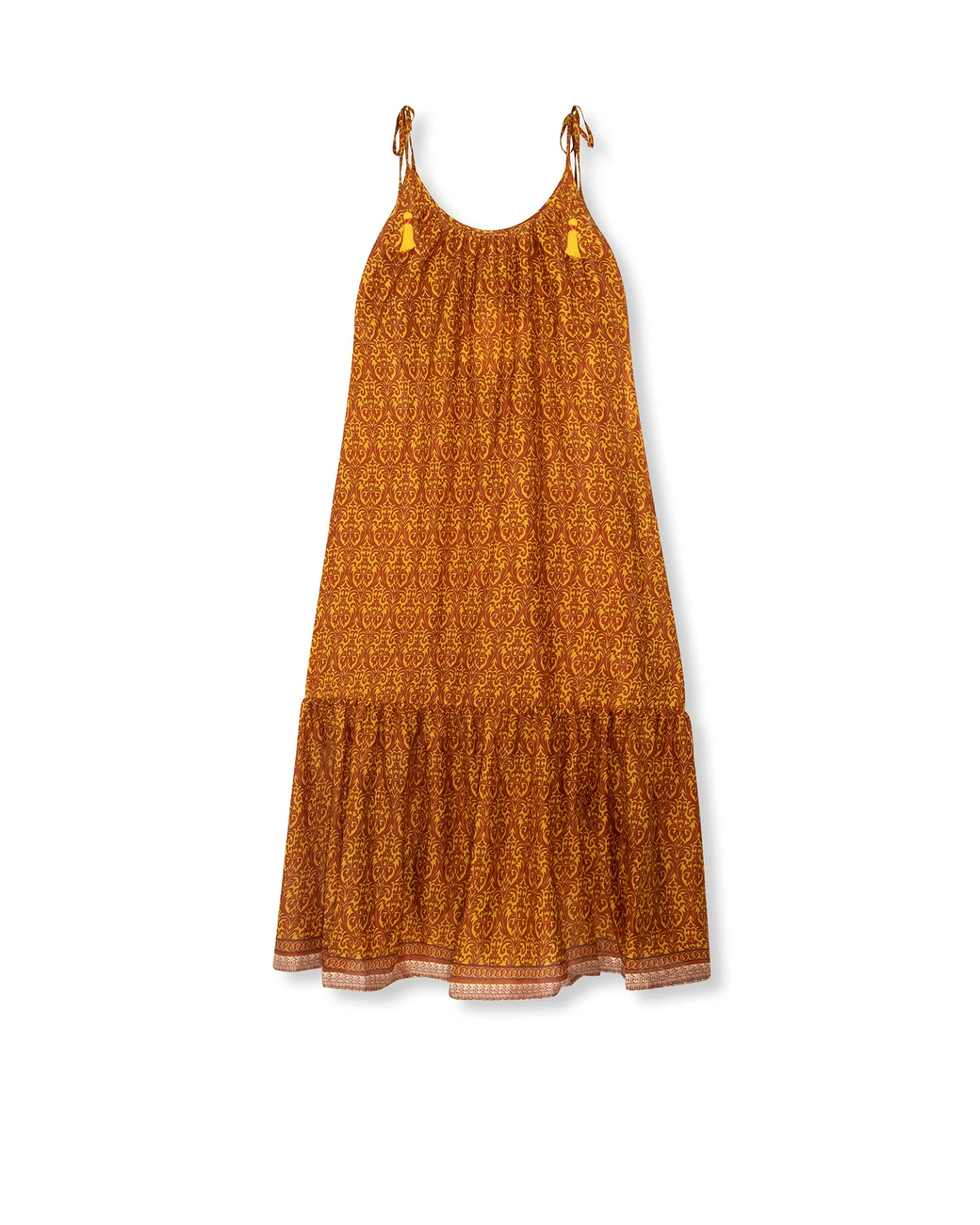 el.résidu Damen vegan Kleid Myra Orange – Ansicht 2