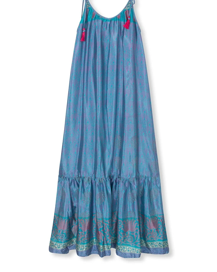 el.résidu Damen vegan Kleid Myra Hellblau
