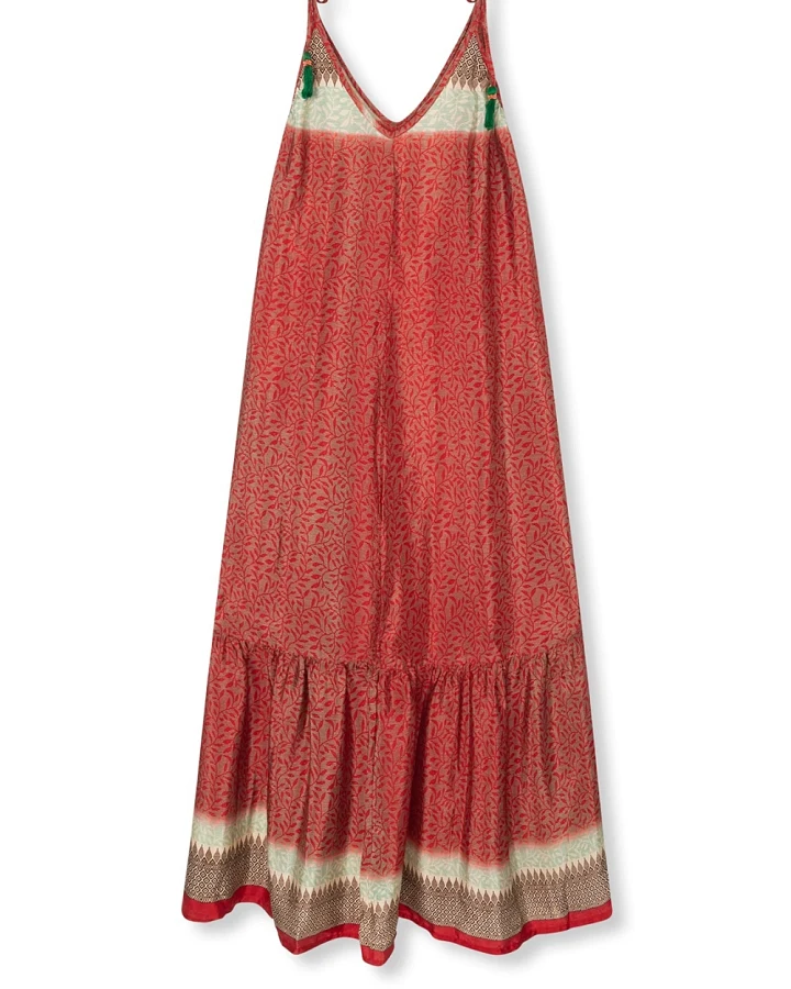 el.résidu Damen vegan Kleid Myra Rot