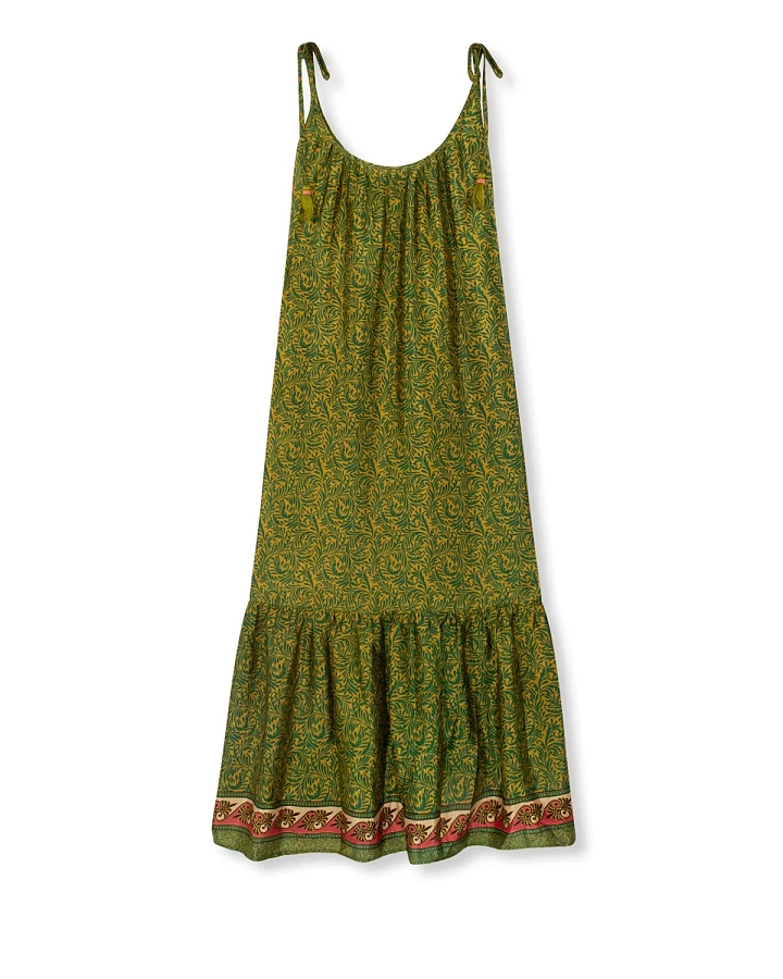 el.résidu Damen vegan Kleid Myra Green