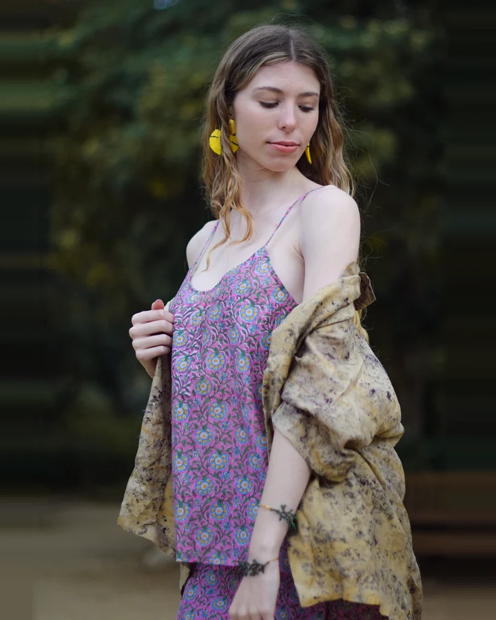 el.résidu Damen vegan Oberteil Priyanka Pink