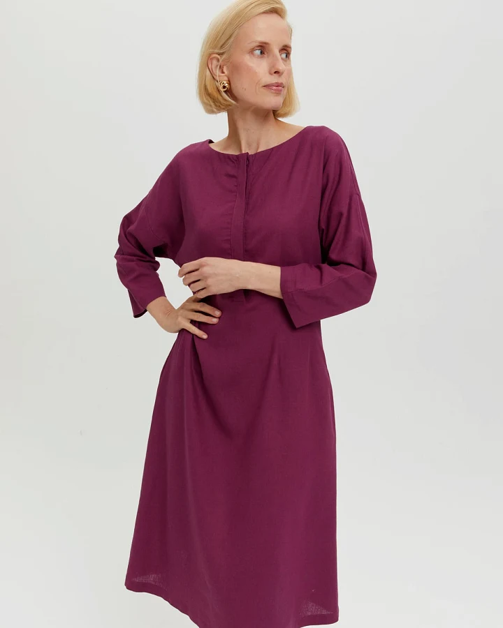 AYANI Damen vegan Kleid Lusin Lila