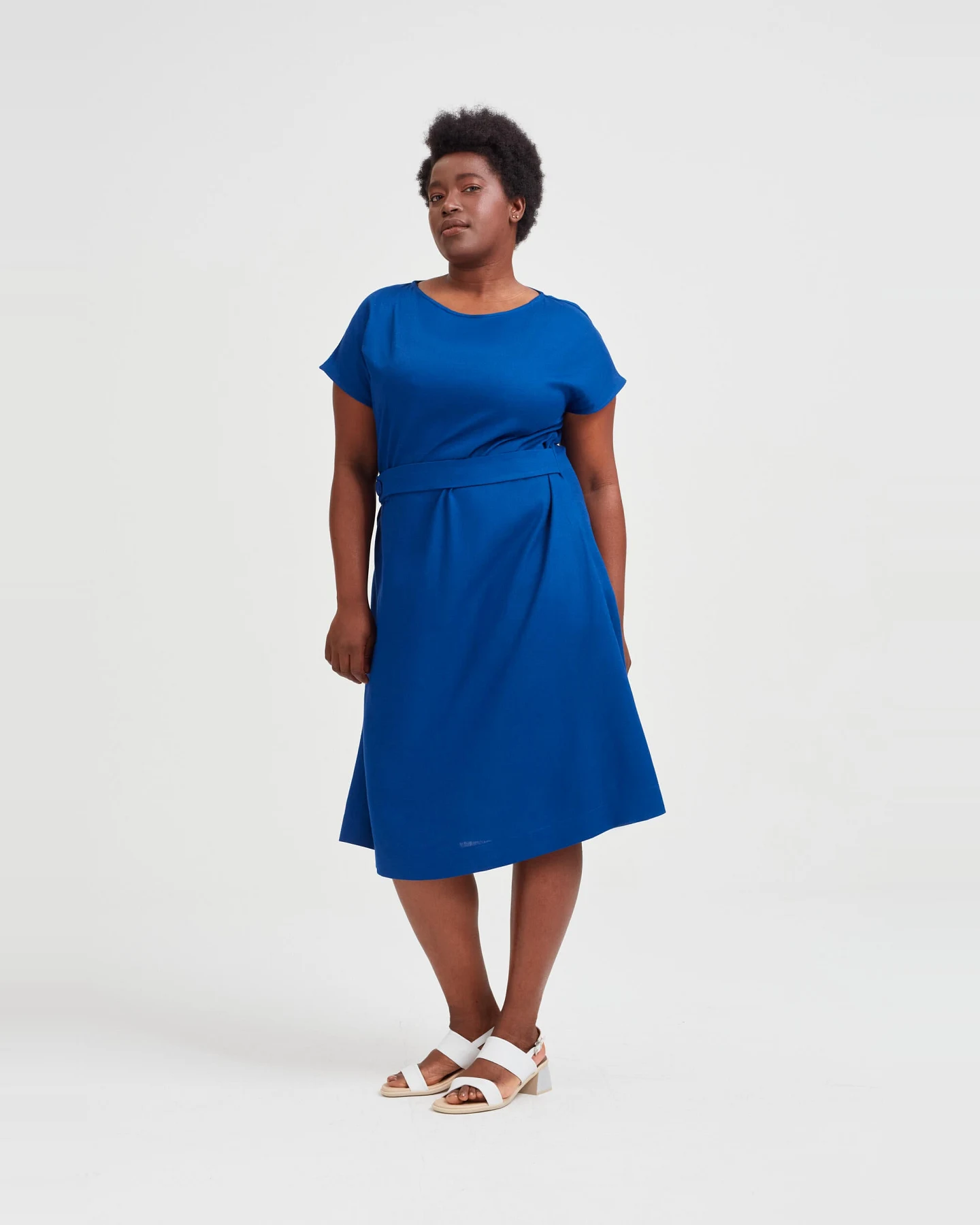AYANI Damen vegan Kleid Sati Ozeanblau – Ansicht 2