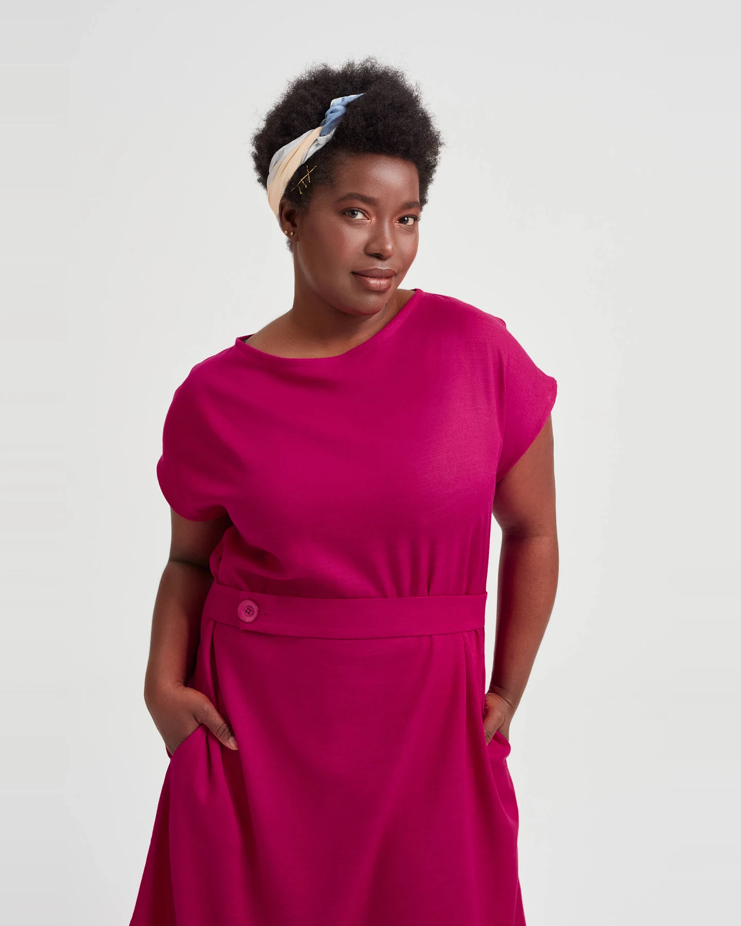 AYANI Damen vegan Kleid Sati Kirschenrot – Ansicht 2