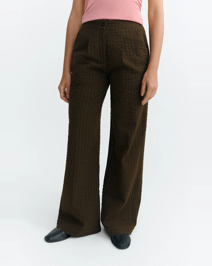 Hose Manolita Seersucker Braun