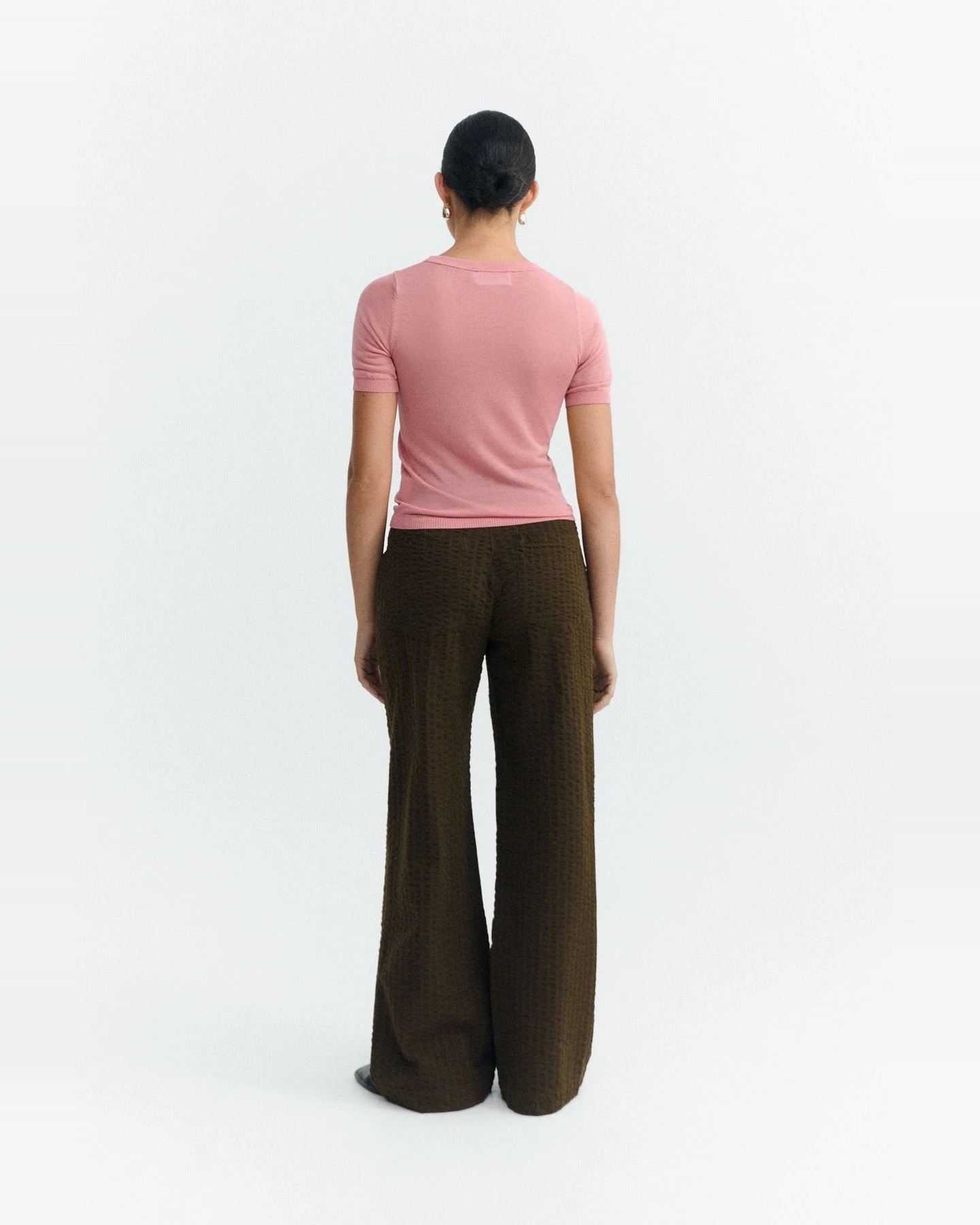 Hose Manolita Seersucker Braun – Ansicht 4