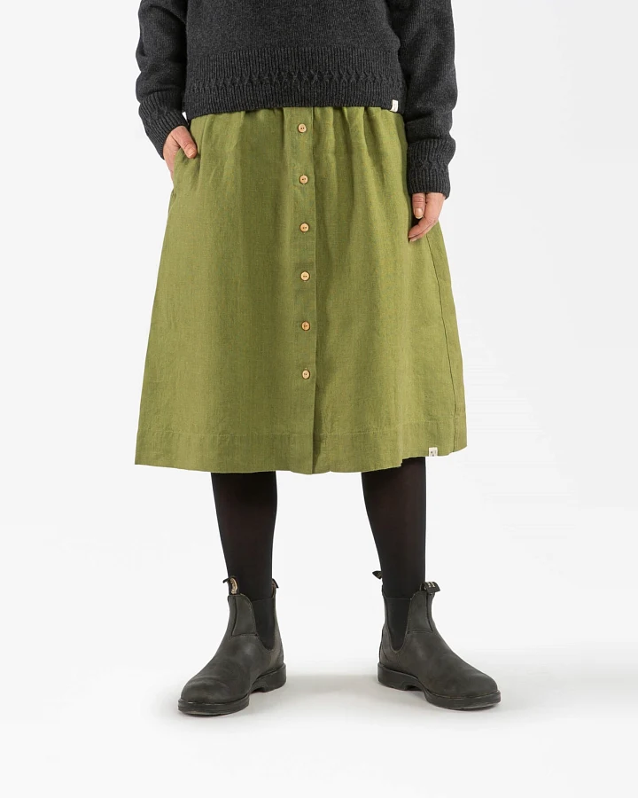 MATONA Damen vegan Midirock Kardamom Grün