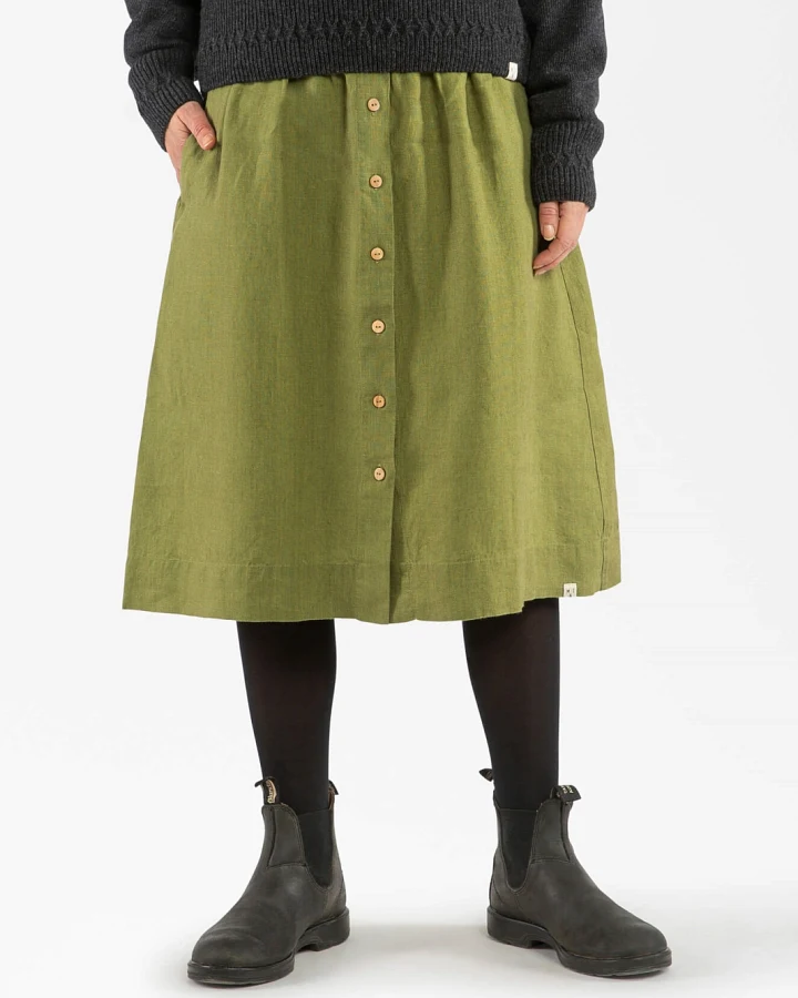MATONA Damen vegan Midirock Kardamom Grün