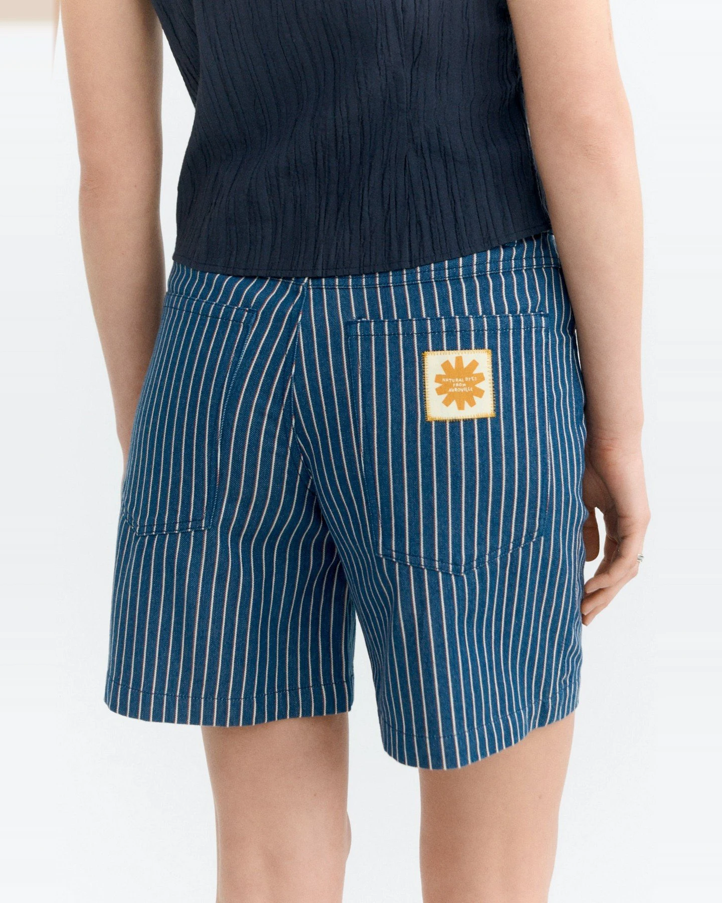Shorts Luisa Railway Stripes Blau – Ansicht 5
