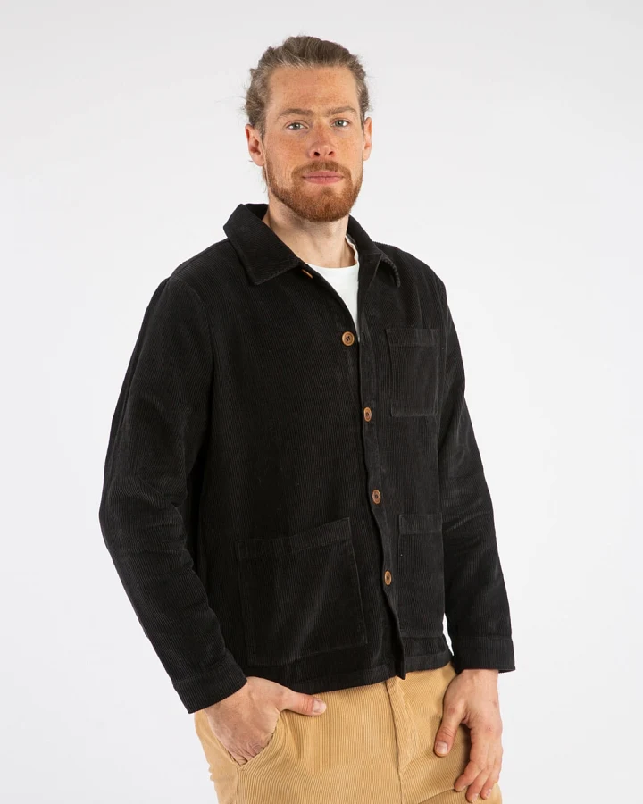 MATONA Herren vegan Jacke Workwear Cord Schwarz