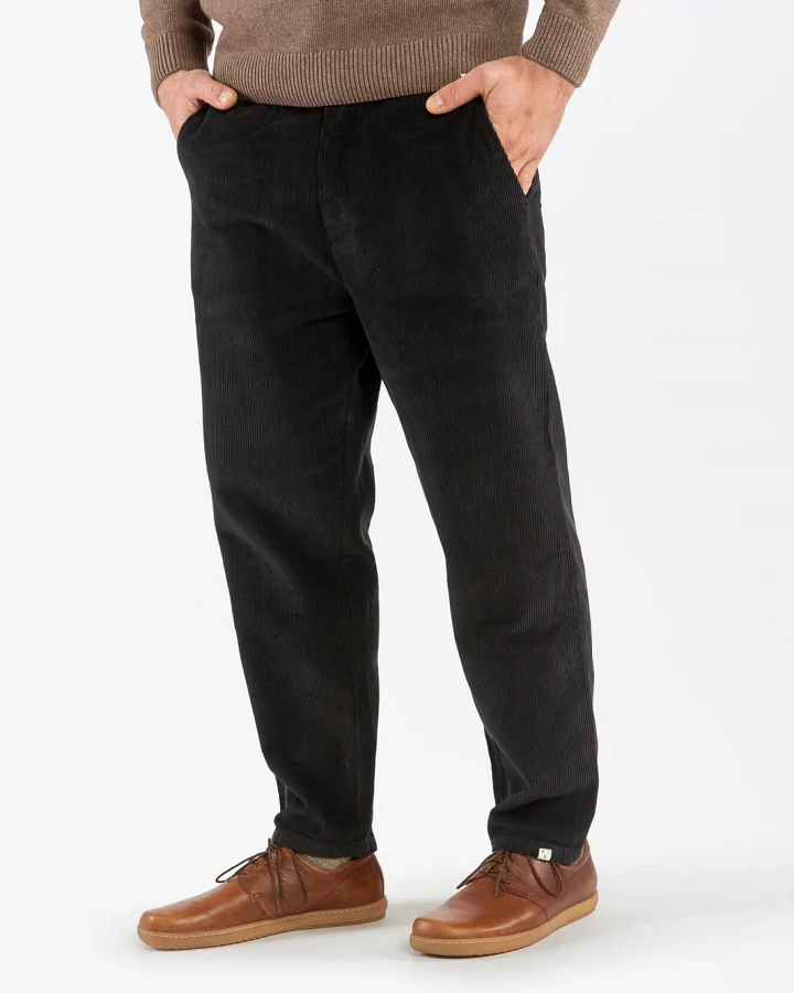 MATONA Herren vegan Hose Cord Schwarz