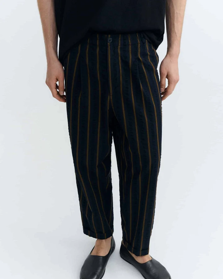 Hose Luc Portbou Stripes Blau