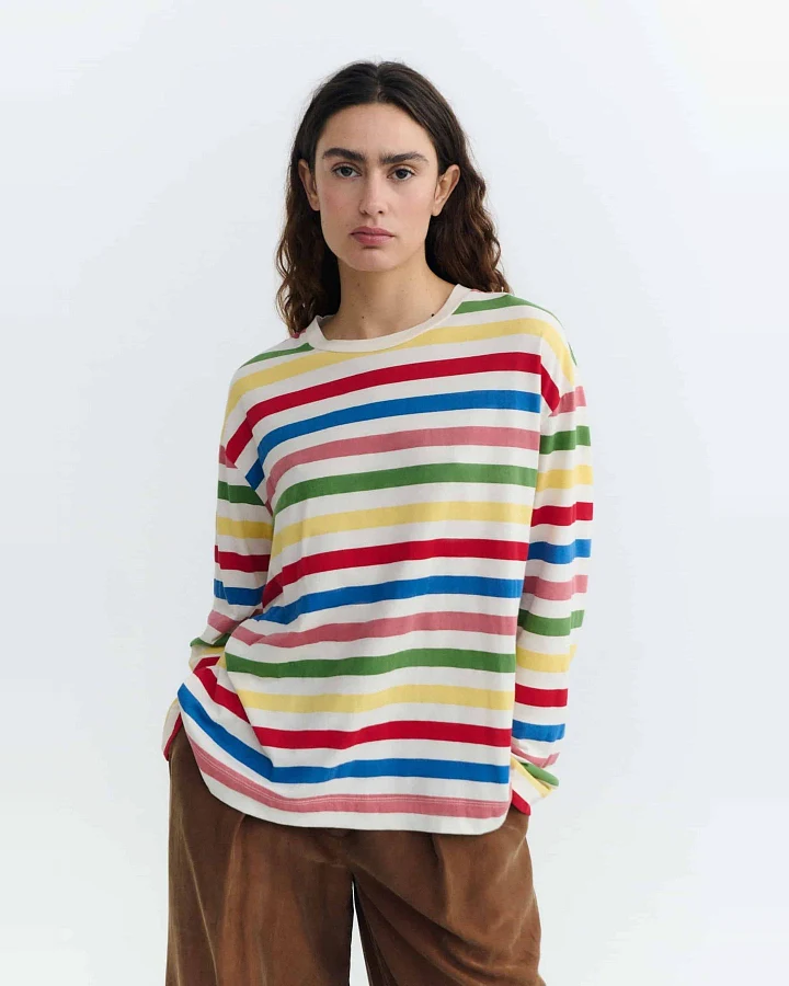 Longsleeve Emily Stripes Colorful Rosa
