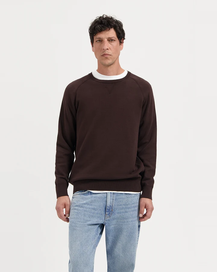 Kuyichi Herren vegan Strickpullover Noel Dunkelbraun