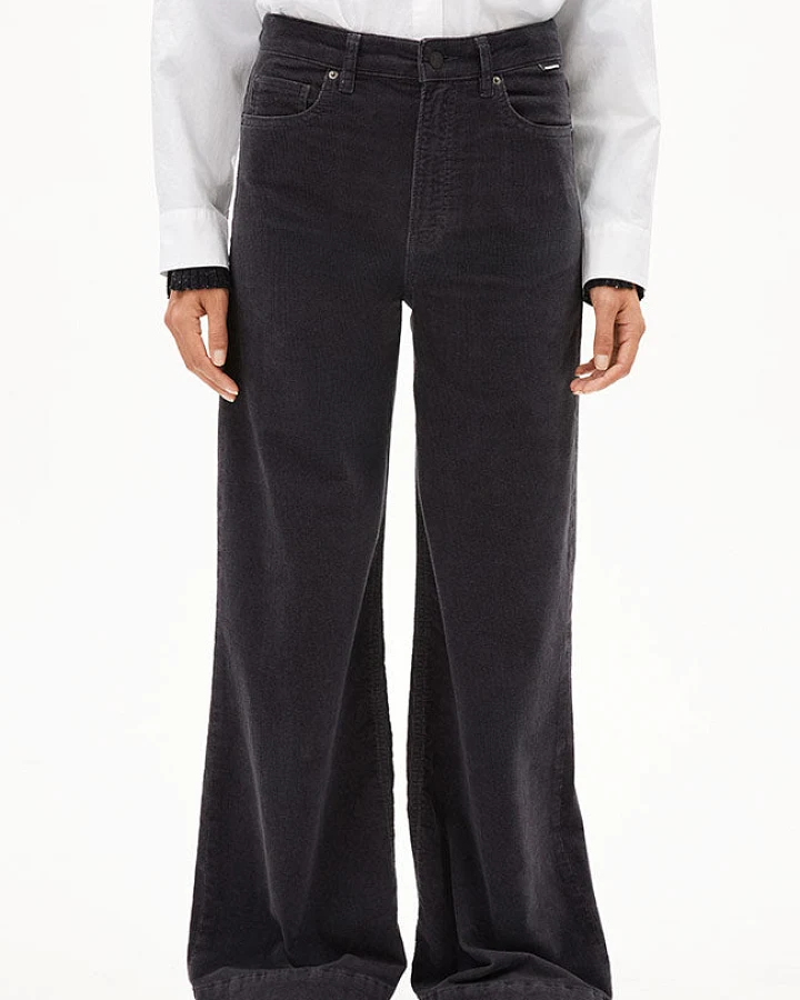 ARMEDANGELS Damen vegan Hose Corduroy Murliaa Dark Steel