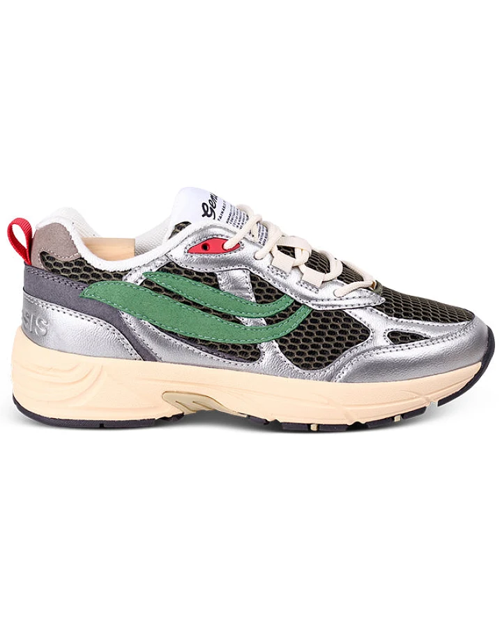 Genesis Damen vegan Sneaker G-Eco'99 Silber-Olive