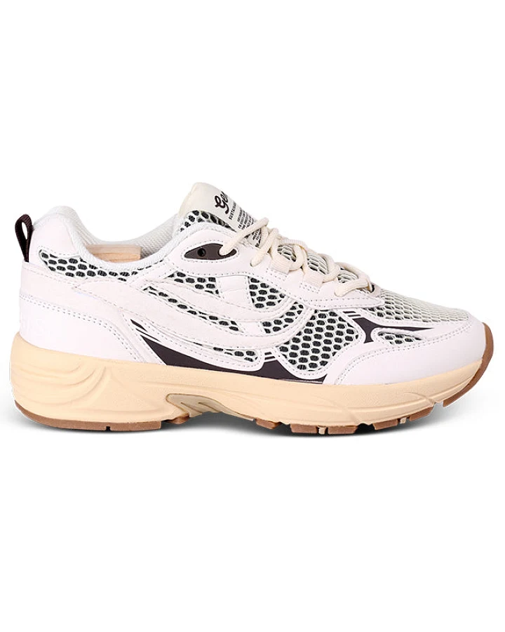 Genesis Herren vegan Sneaker G-Eco'99 2-Tone Mesh Weiß/Braun