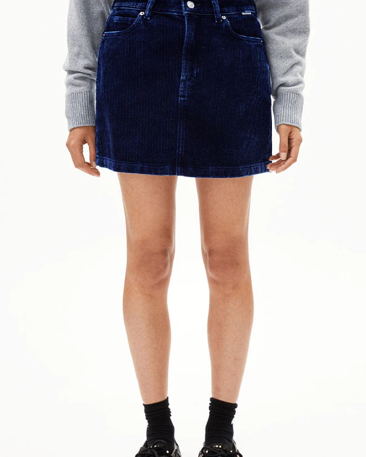 ARMEDANGELS Damen vegan Rock Aacumeri Cord Indigo