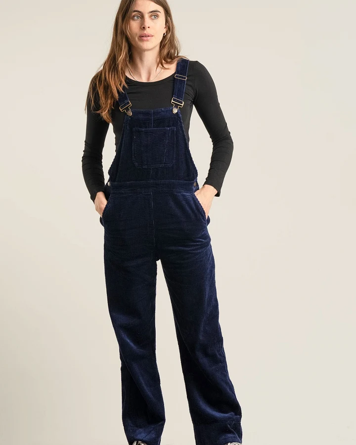 KOMODO Damen vegan Latzhose Leni Cord Marine