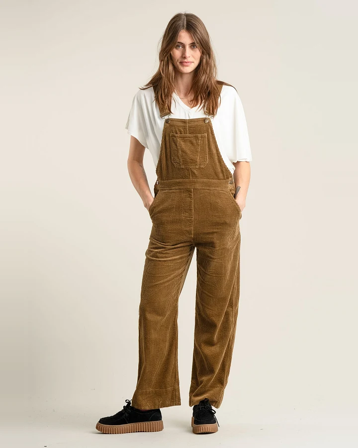 KOMODO Damen vegan Latzhose Leni Cord Olive