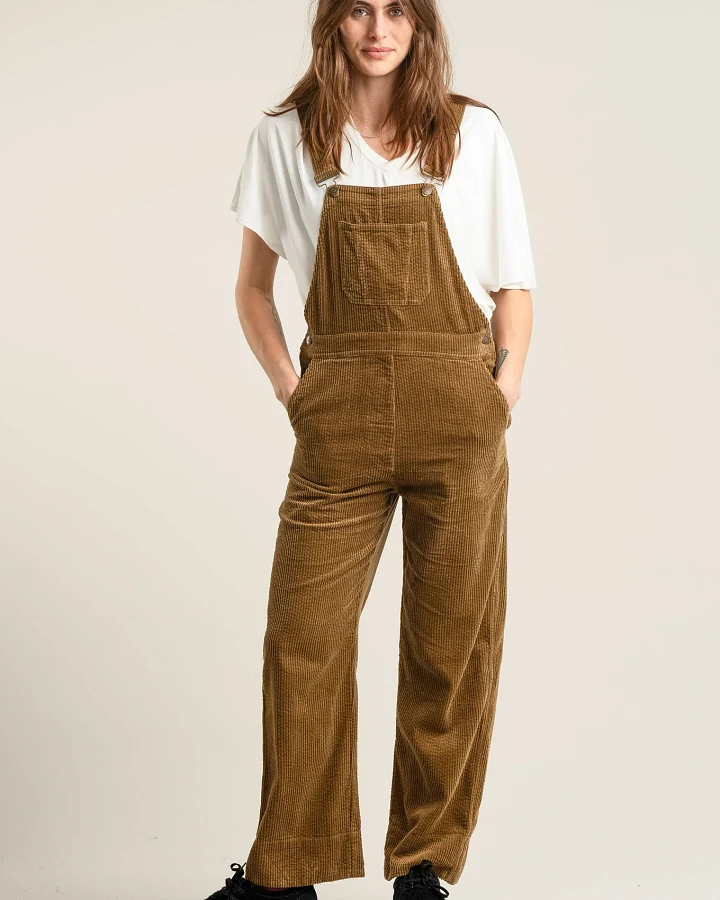 KOMODO Damen vegan Latzhose Leni Cord Olive